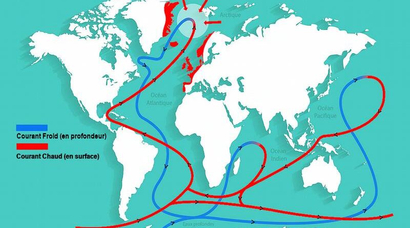 Gulf Stream et AMOC Atlantic Meridional Overturning Circulation Circulation méridienne de retournement atlantique